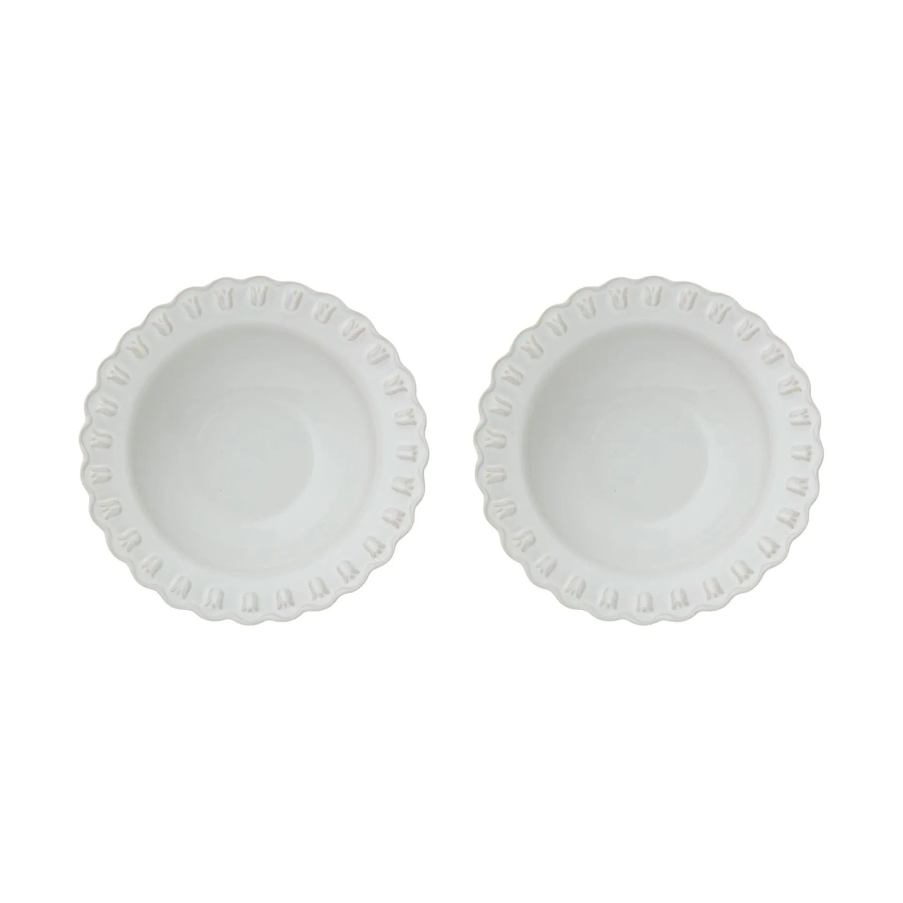 Assiette creuse Tulipa Ø23 cm Lot de 2, White PotteryJo