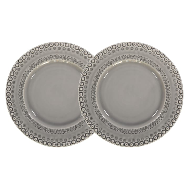 Assiette Daisy Ø 29 cm Lot de 2 - Soft grey (gris) - PotteryJo