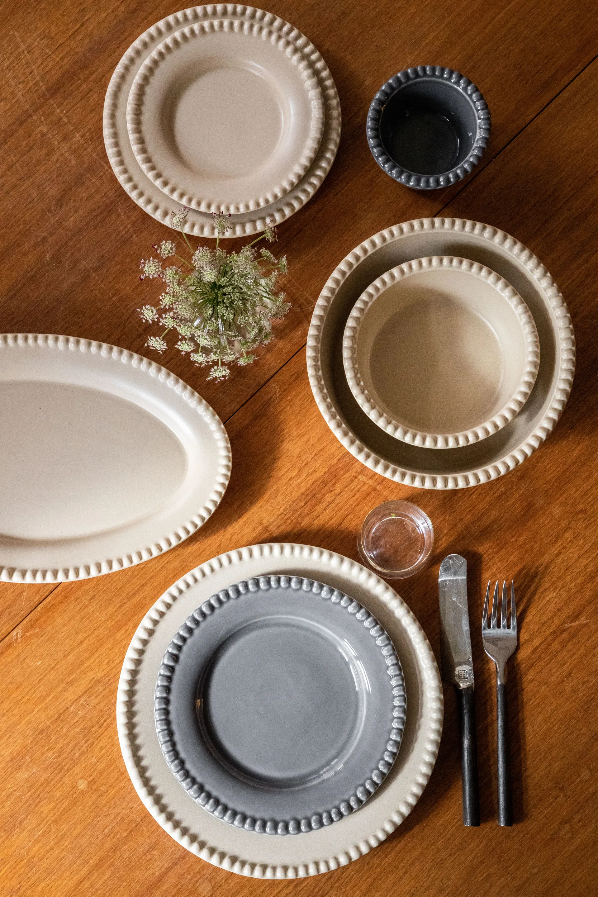 Assiette Daria Ø22 cm Lot de 2, Clean grey PotteryJo