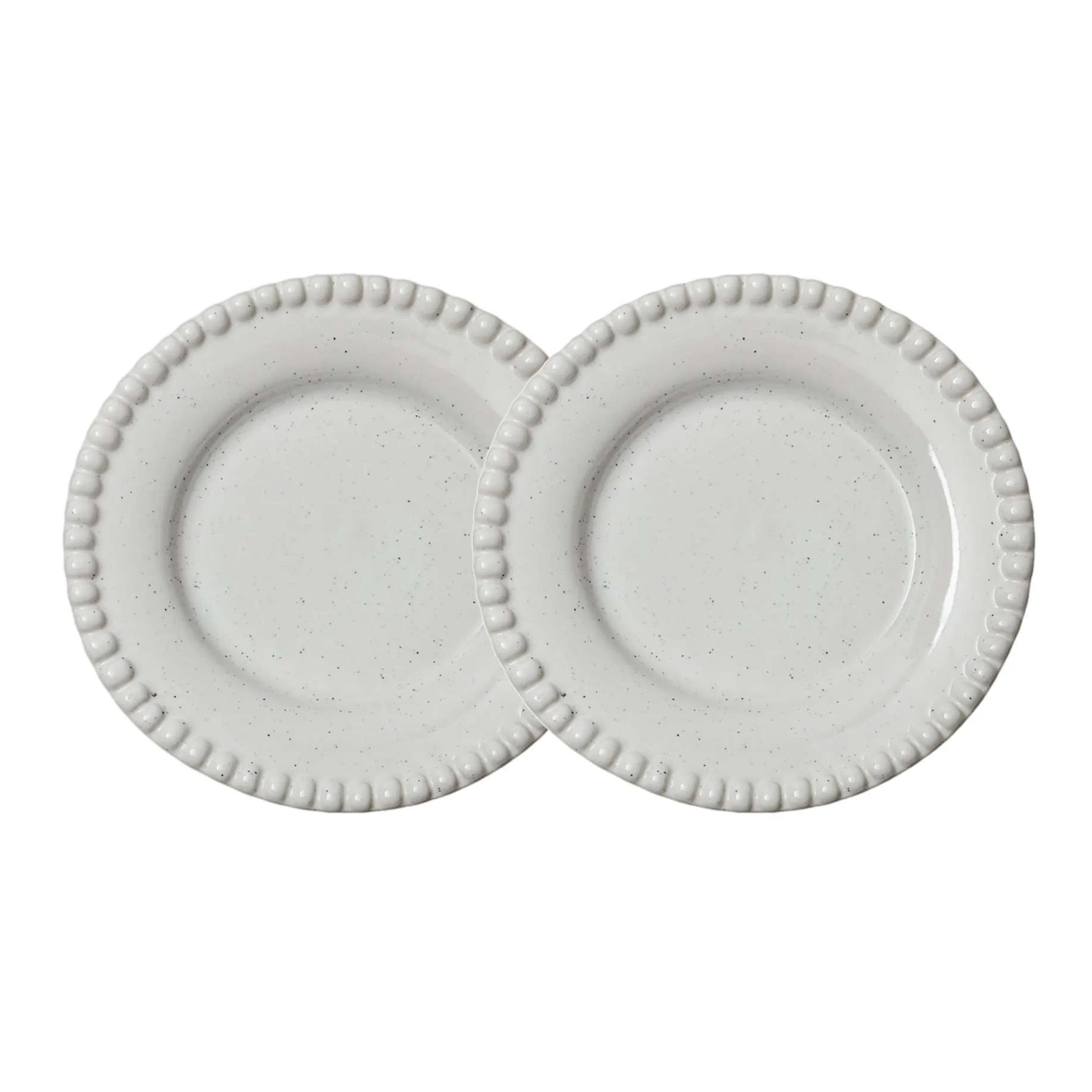Assiette Daria Ø22 cm Lot de 2, Cotton white shiny PotteryJo