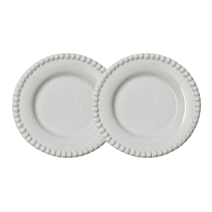 Assiette Daria Ø22 cm Lot de 2 - Cotton white shiny - PotteryJo
