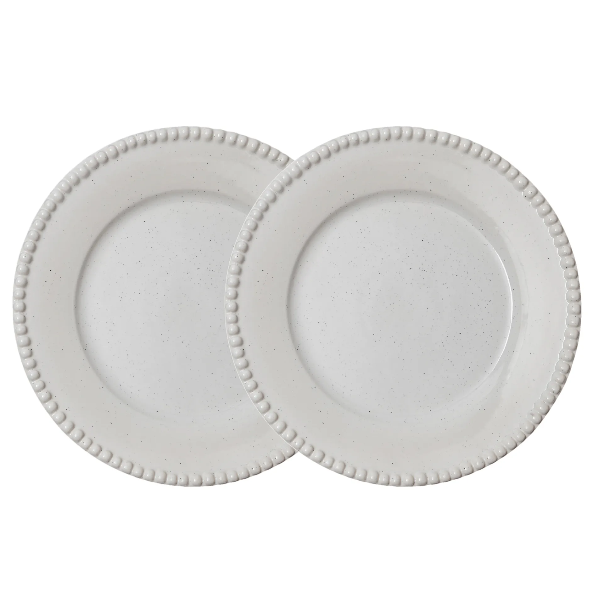 Assiette Daria Ø28 cm Lot de 2, Cotton white shiny PotteryJo