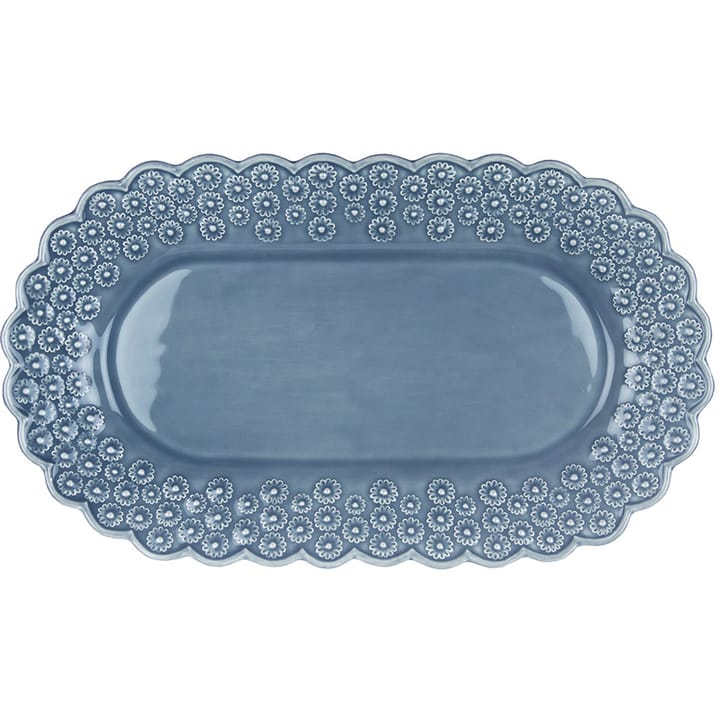 Assiette de service ovale Ditsy - Bleu poussiéreux - PotteryJo