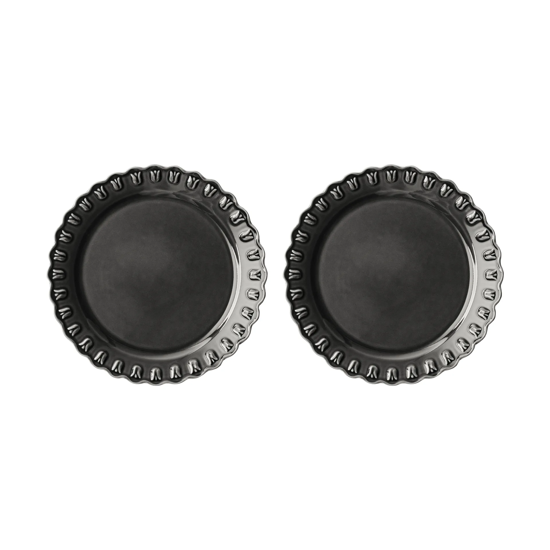 Assiette Tulipa Ø26 cm Lot de 2, Almost black PotteryJo