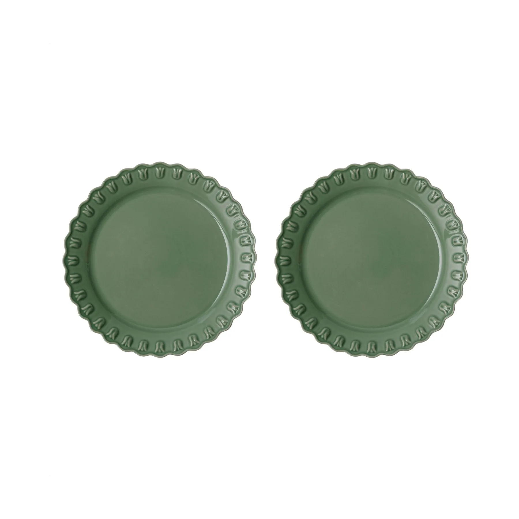 Assiette Tulipa Ø26 cm Lot de 2, Verona green PotteryJo