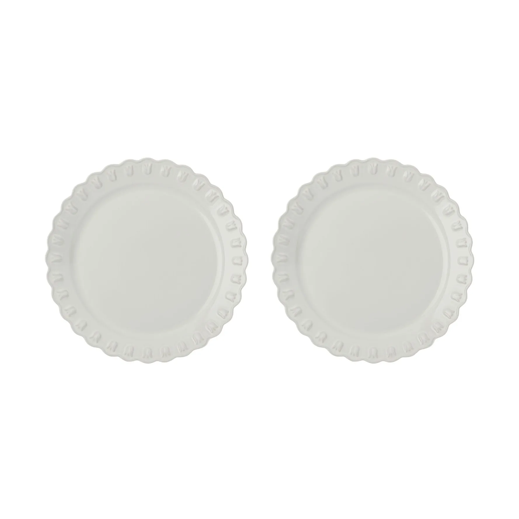 Assiette Tulipa Ø26 cm Lot de 2, White PotteryJo