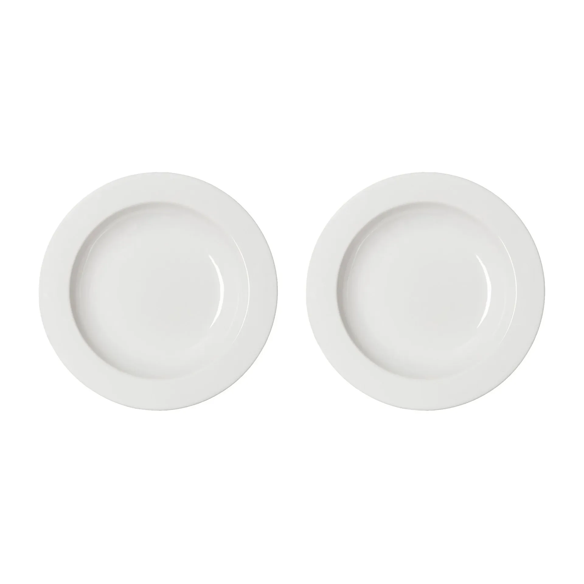 Pack de 2 assiettes creuses Daga Ø23,5cm, Blanc PotteryJo
