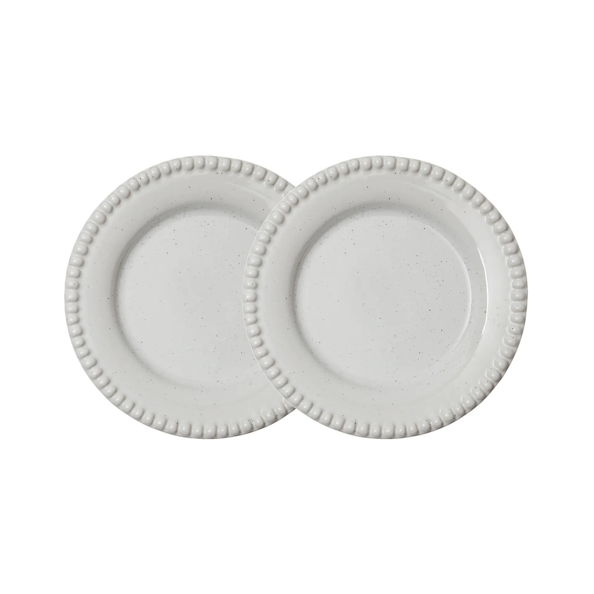 Petite assiette Daria Ø18 cm Lot de 2, Cotton white shiny PotteryJo