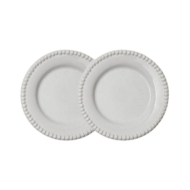 Petite assiette Daria Ø18 cm Lot de 2 - Cotton white shiny - PotteryJo