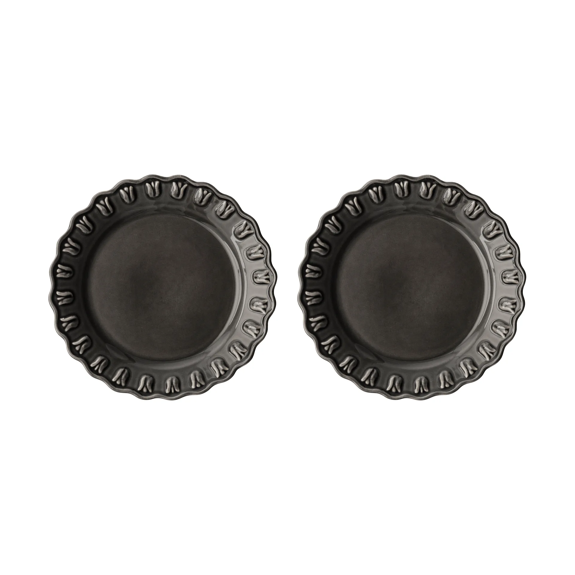 Petite assiette Tulipa Ø20 cm Lot de 2, Almost black PotteryJo