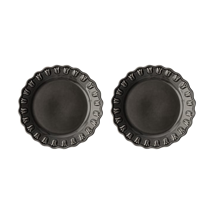 Petite assiette Tulipa Ø20 cm Lot de 2 - Almost black - PotteryJo