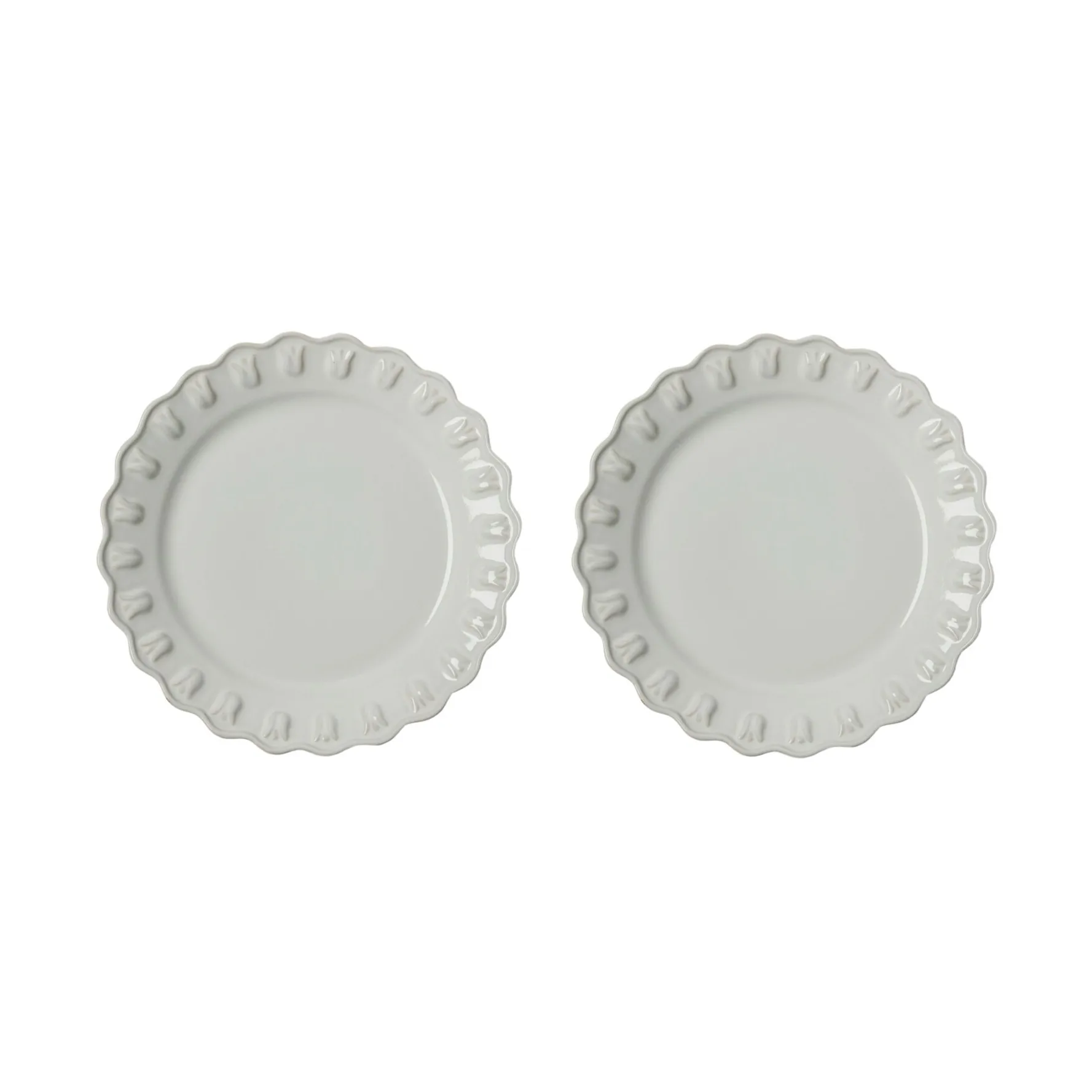 Petite assiette Tulipa Ø20 cm Lot de 2, White PotteryJo