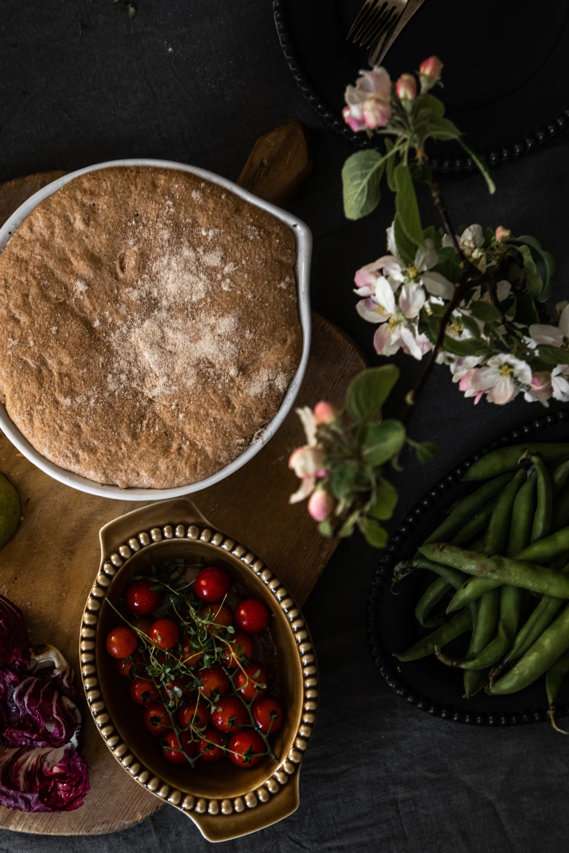 Plat à service Daria 35 cm grès, Ink black PotteryJo
