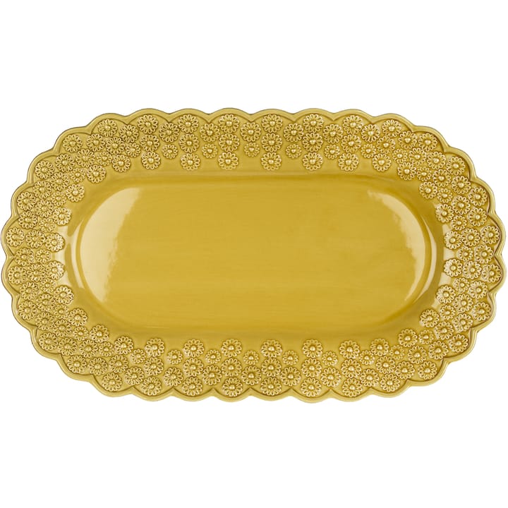 Plat à service oval Ditsy - Sienna (jaune) - PotteryJo