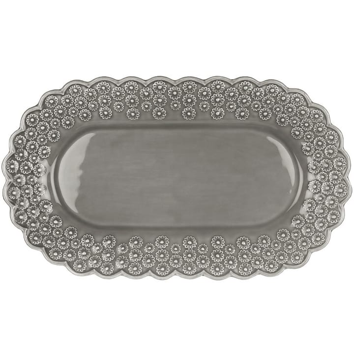 Plat à service oval Ditsy - Soft grey (gris) - PotteryJo