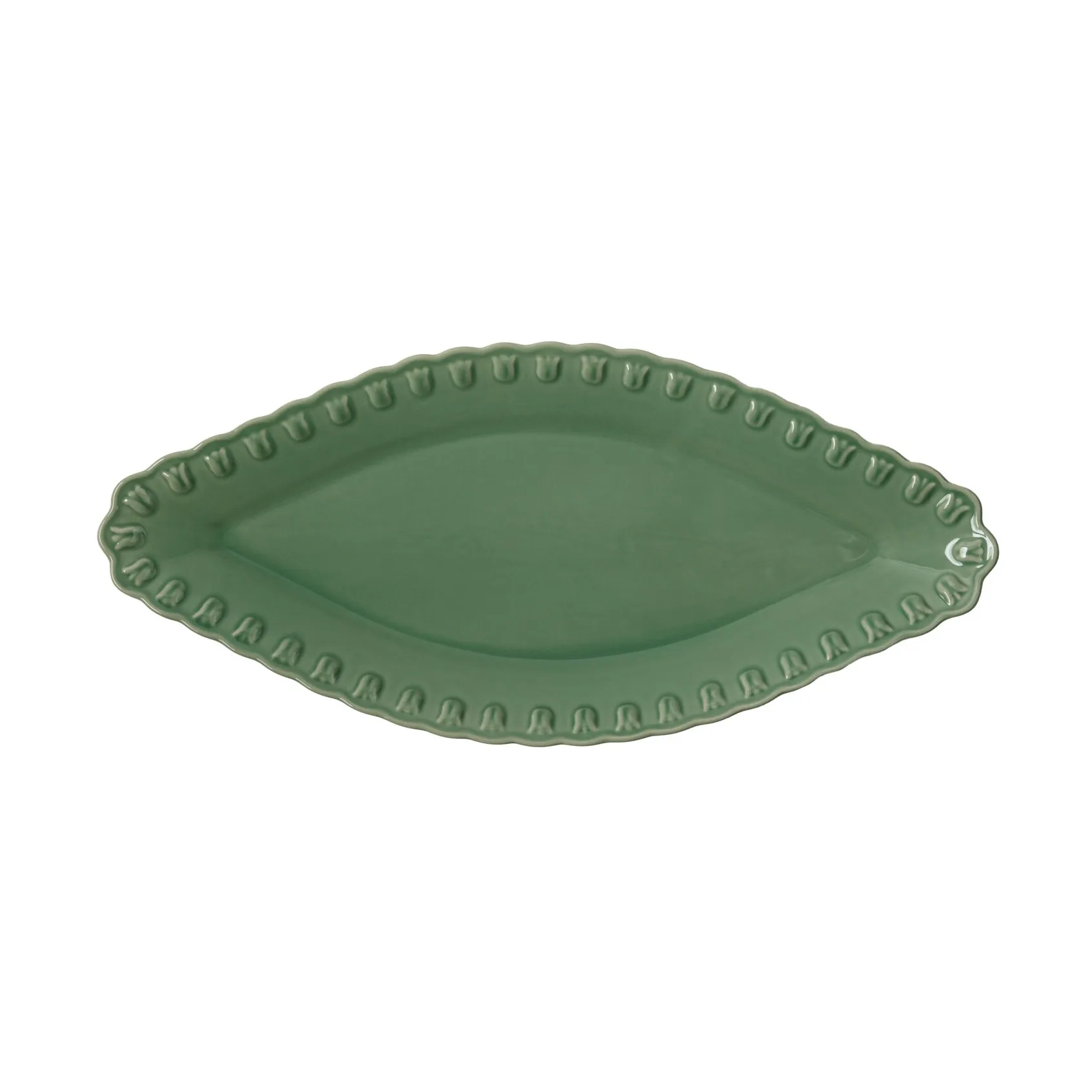 Plat ovale Tulipa 20x45 cm, Verona green PotteryJo