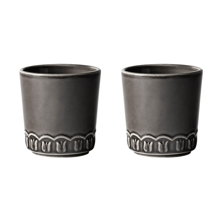 Tasse Tulipa 20 cl Lot de 2 - Almost black - PotteryJo