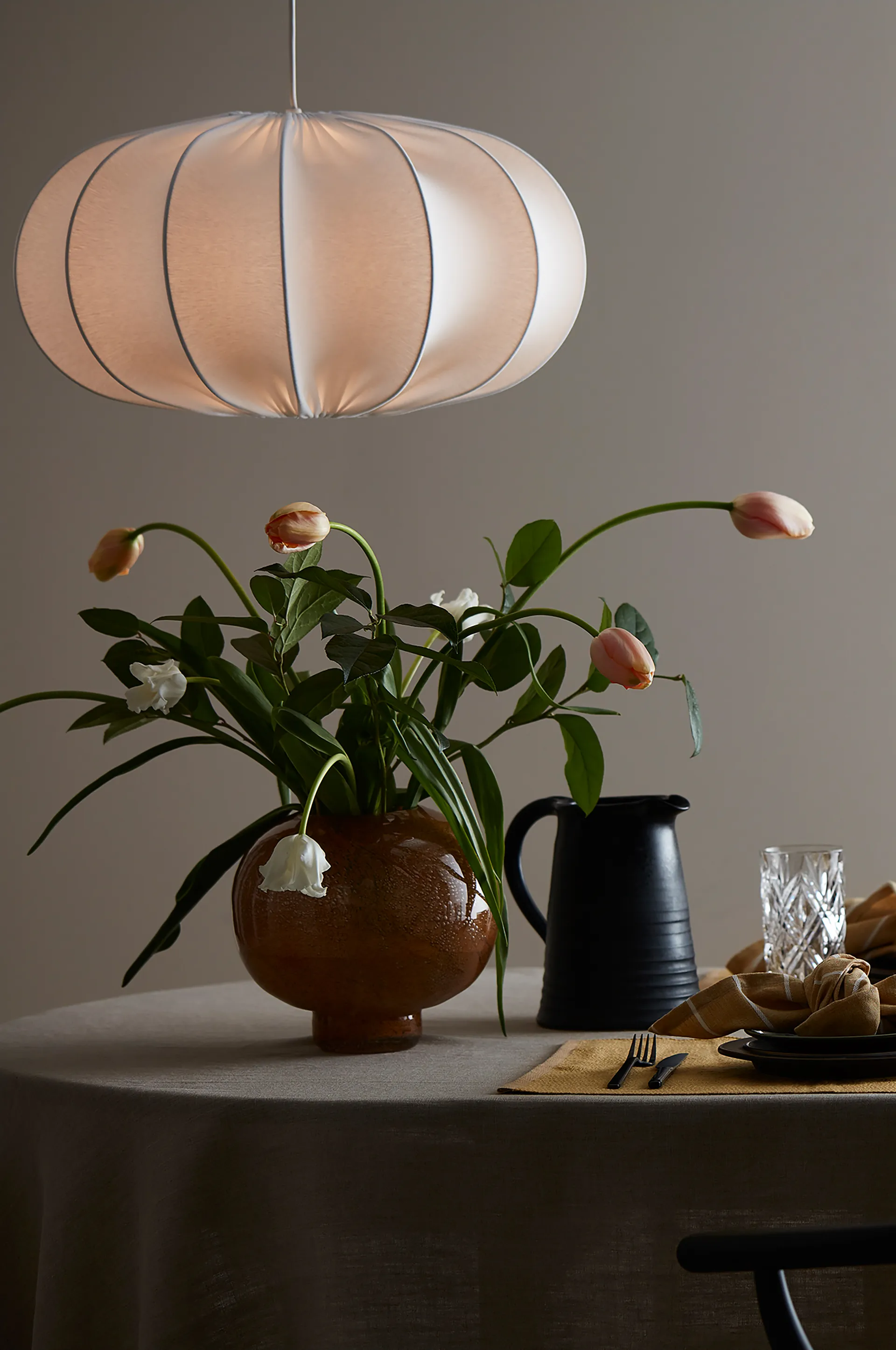 Abat-jour Dalia 50 cm, Blanc PR Home