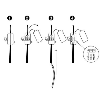 Fiche pour luminaire avec mise à la terre et câble - Blanc - PR Home