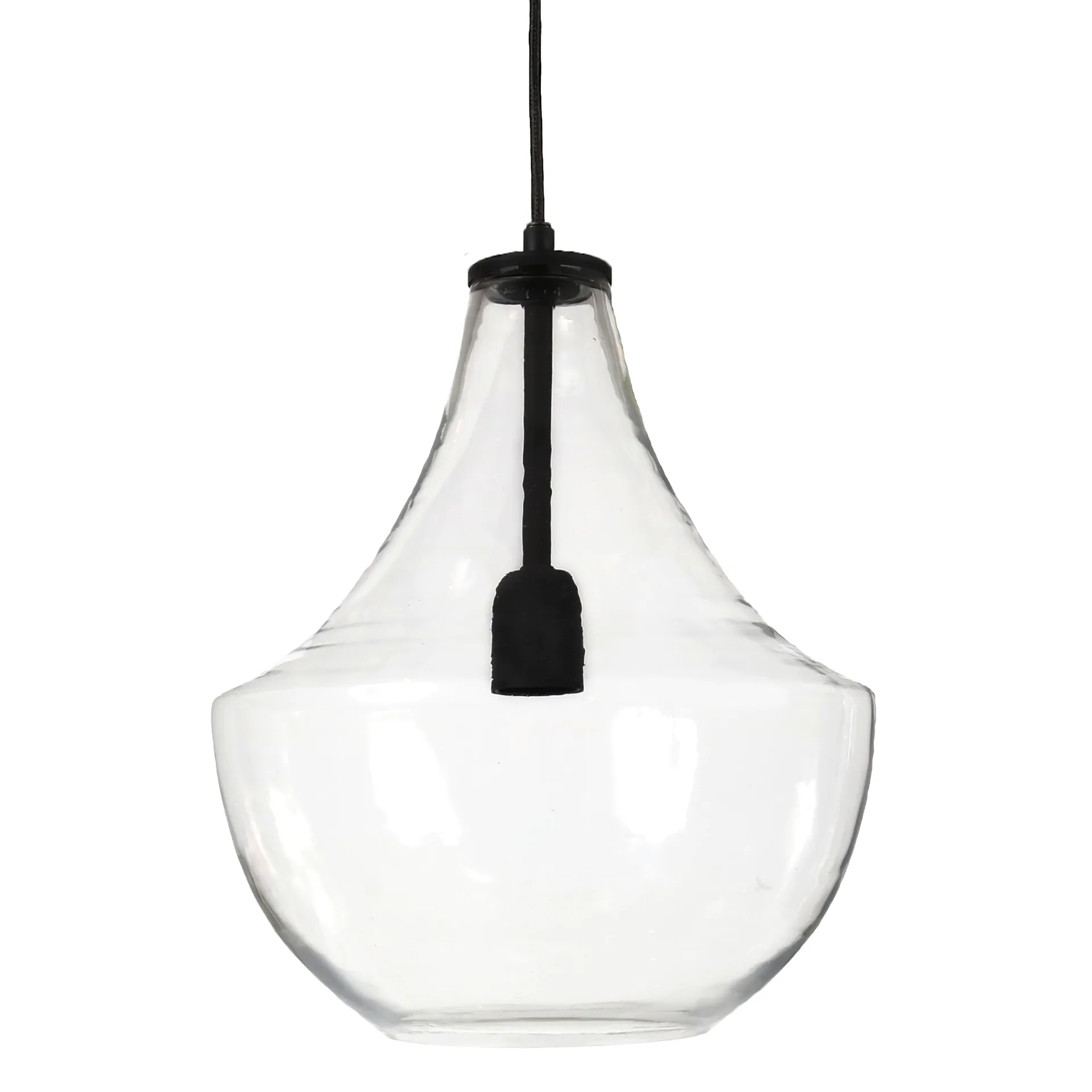 Lampe à suspension Hamilton 30 cm, transparent-noir PR Home