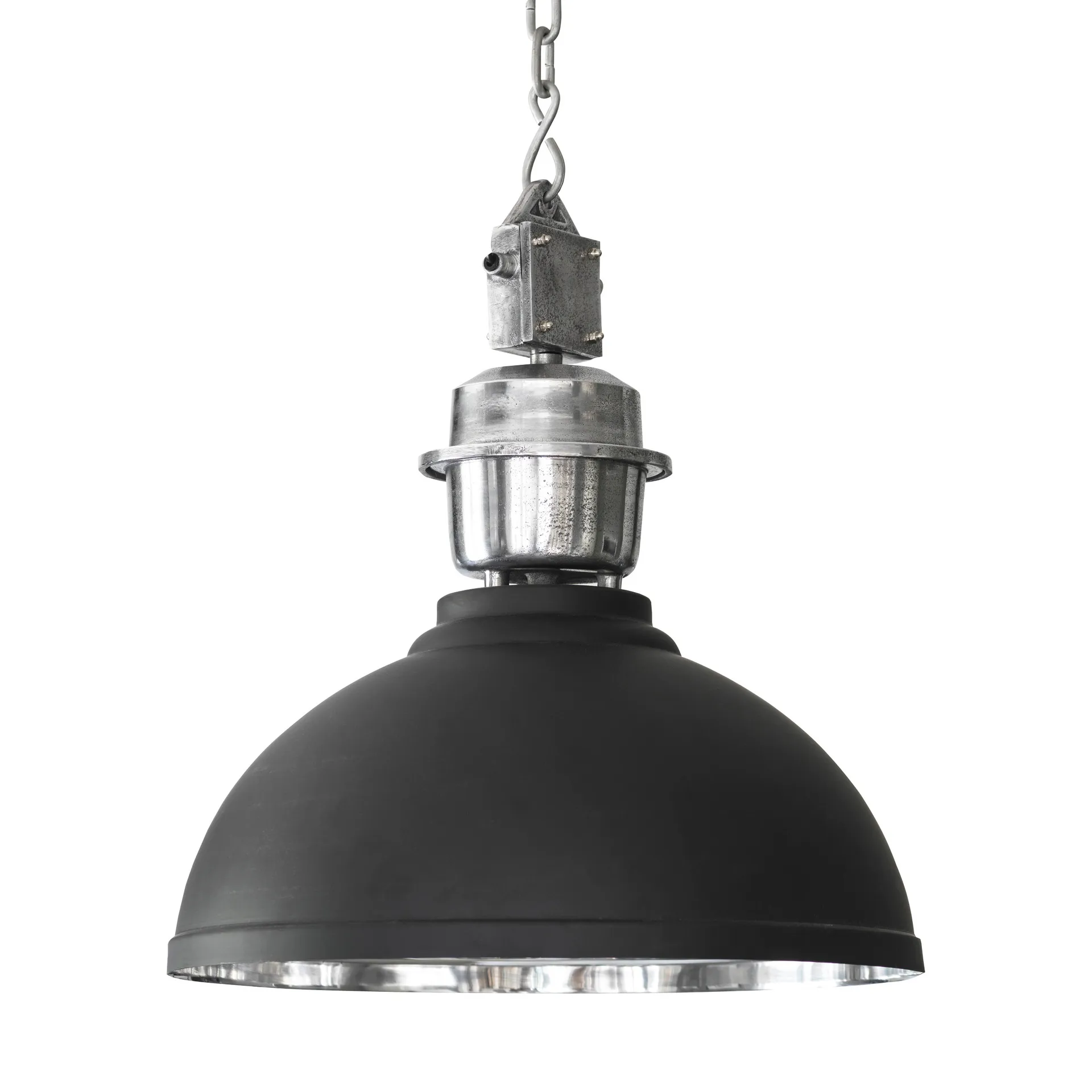 Lampe à suspension Manchester Ø 52 cm, Noir-argent PR Home
