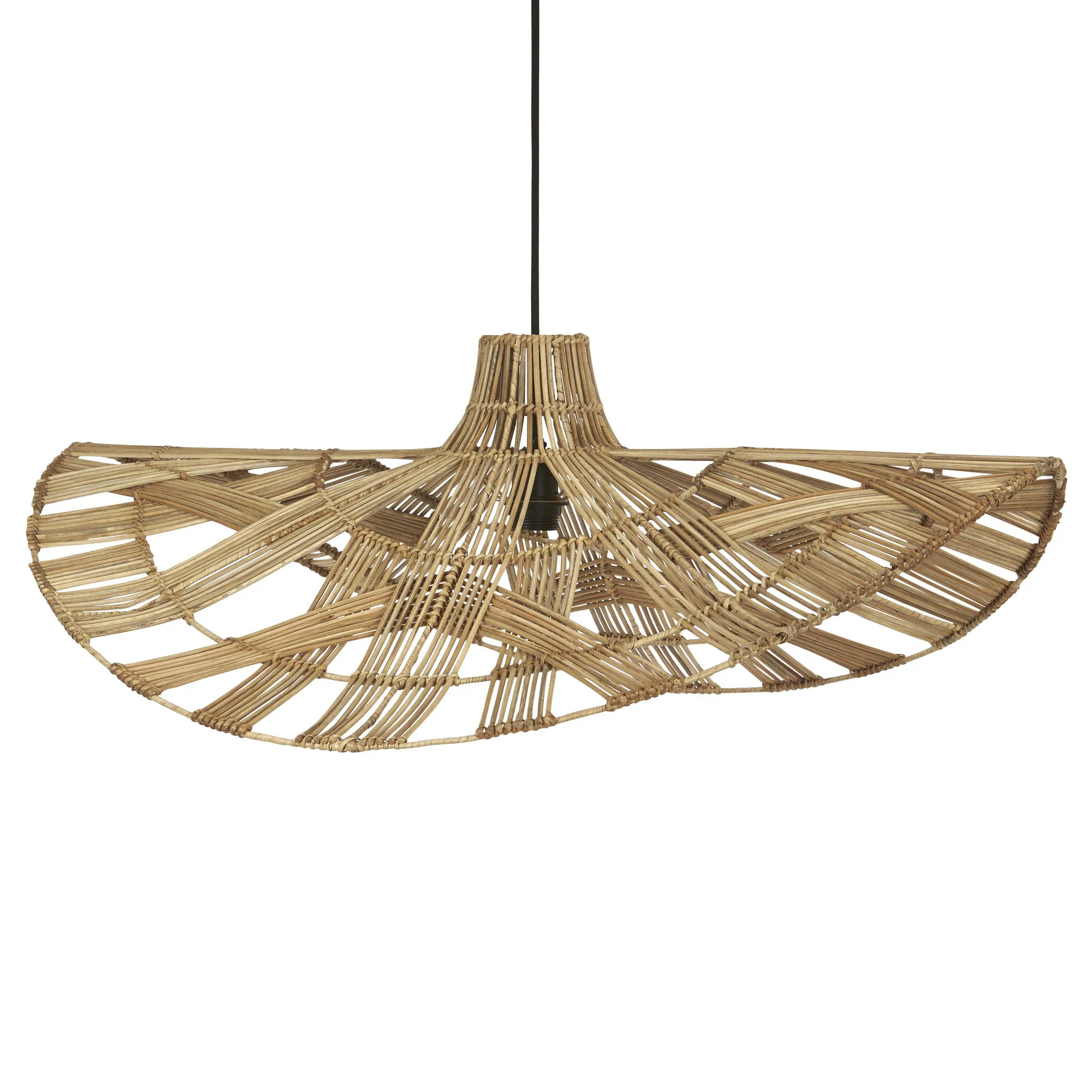 Lampe à suspension Wella rotin 81 cm, Nature PR Home