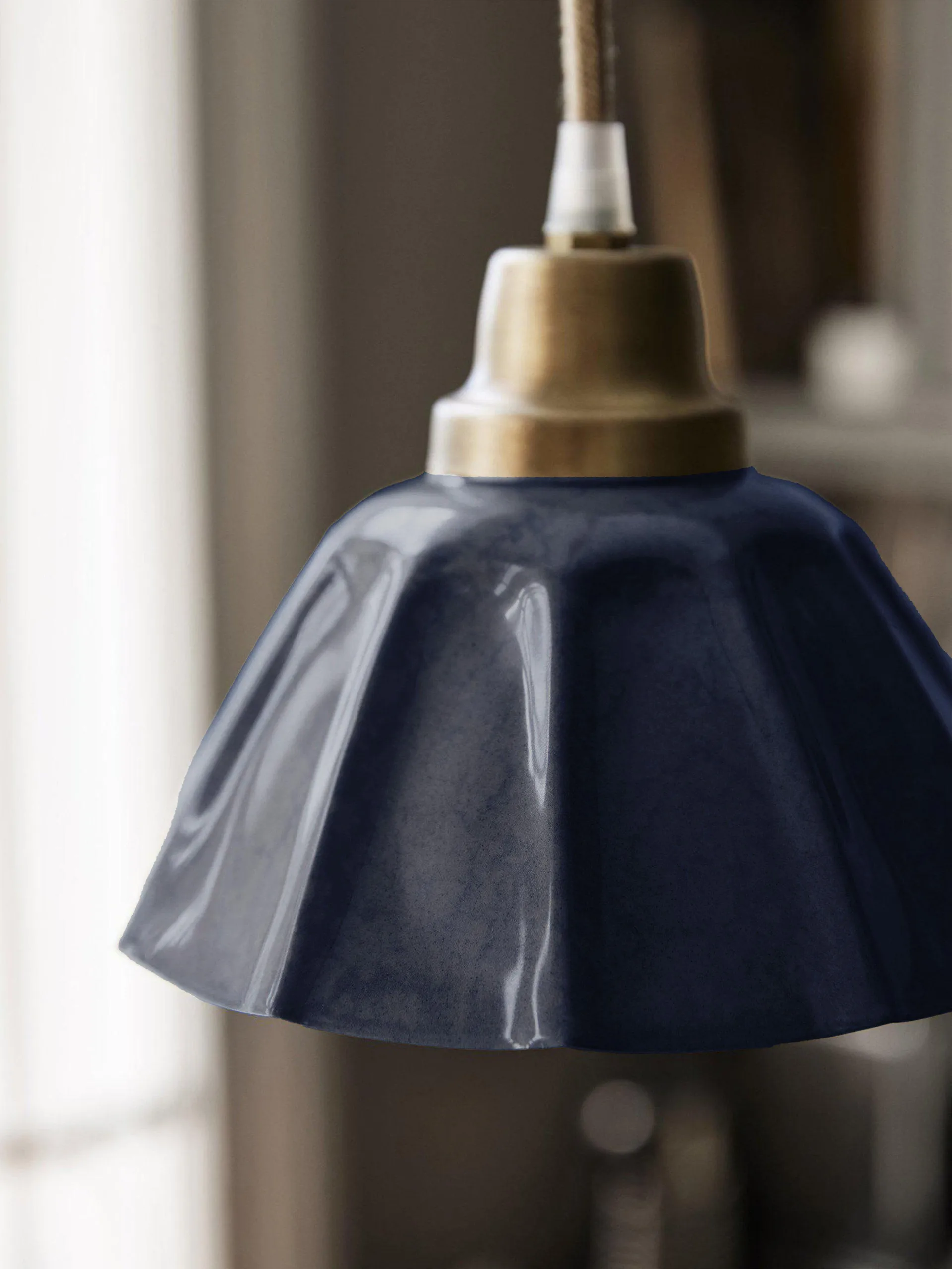 Lampe de fenêtre Ester, Bleu Ø18x15 cm PR Home