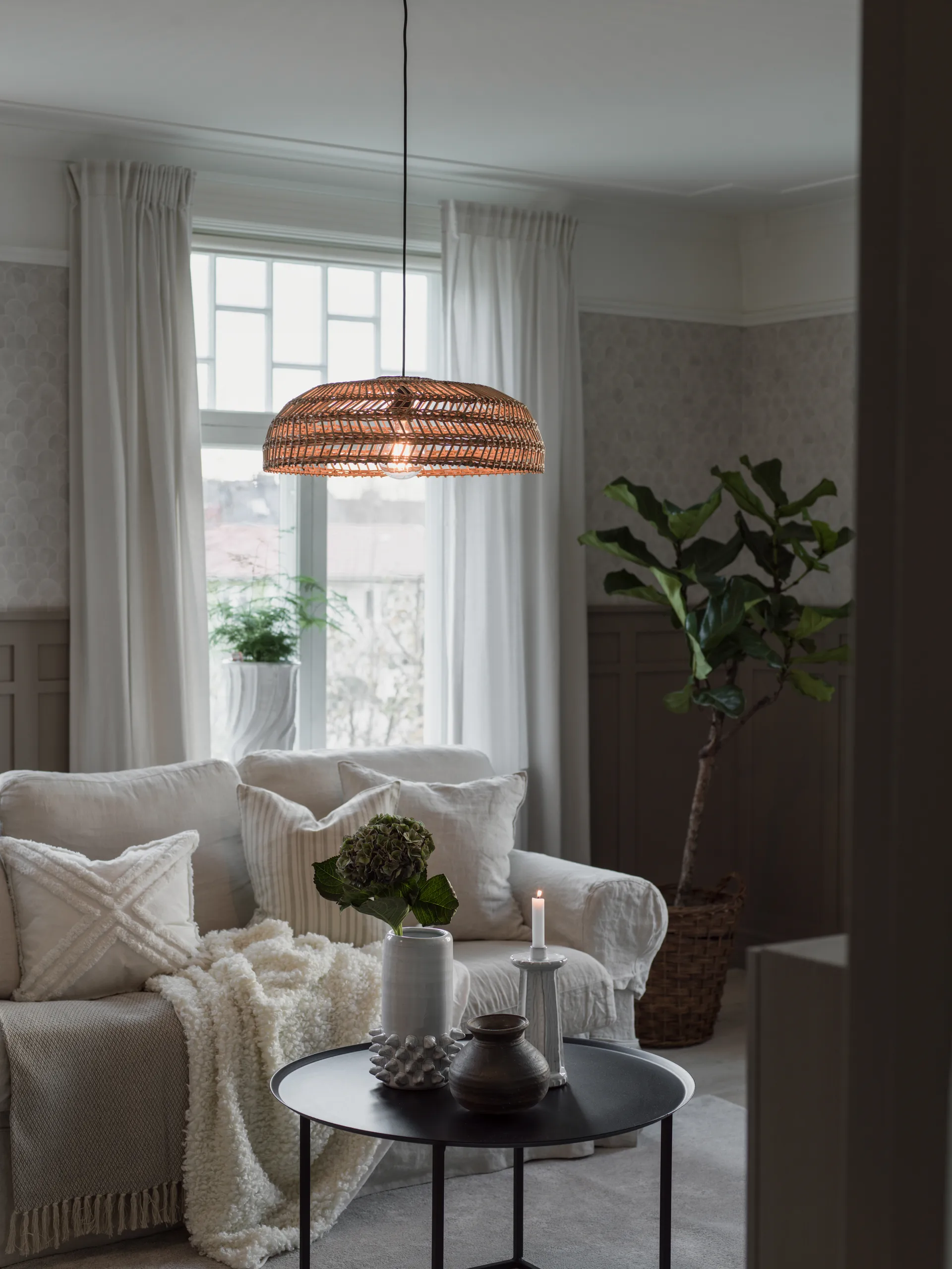 Suspension Denise rotin, Ø46 cm PR Home