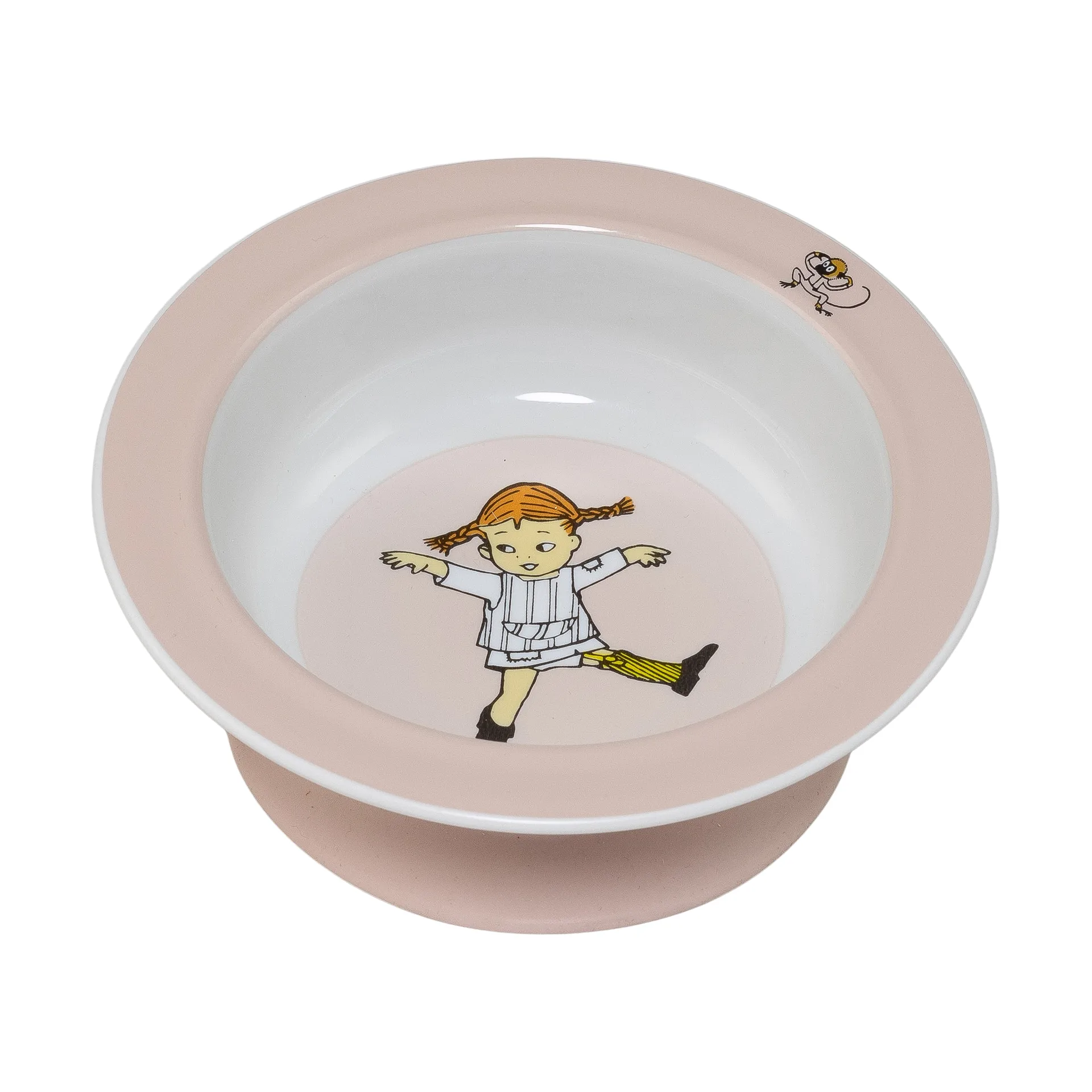 Assiette ventouse Pippi Cirkus Ø15,5 cm, Rose Rätt Start