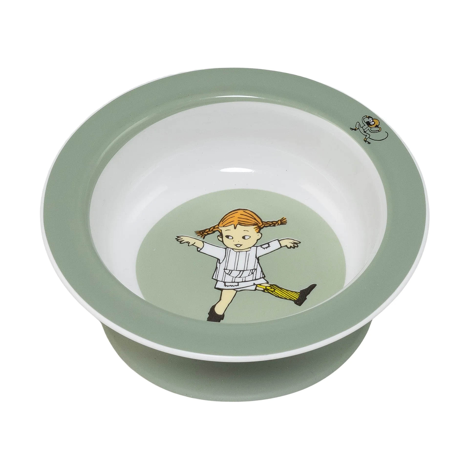 Assiette ventouse Pippi Cirkus Ø15,5 cm, Vert Rätt Start