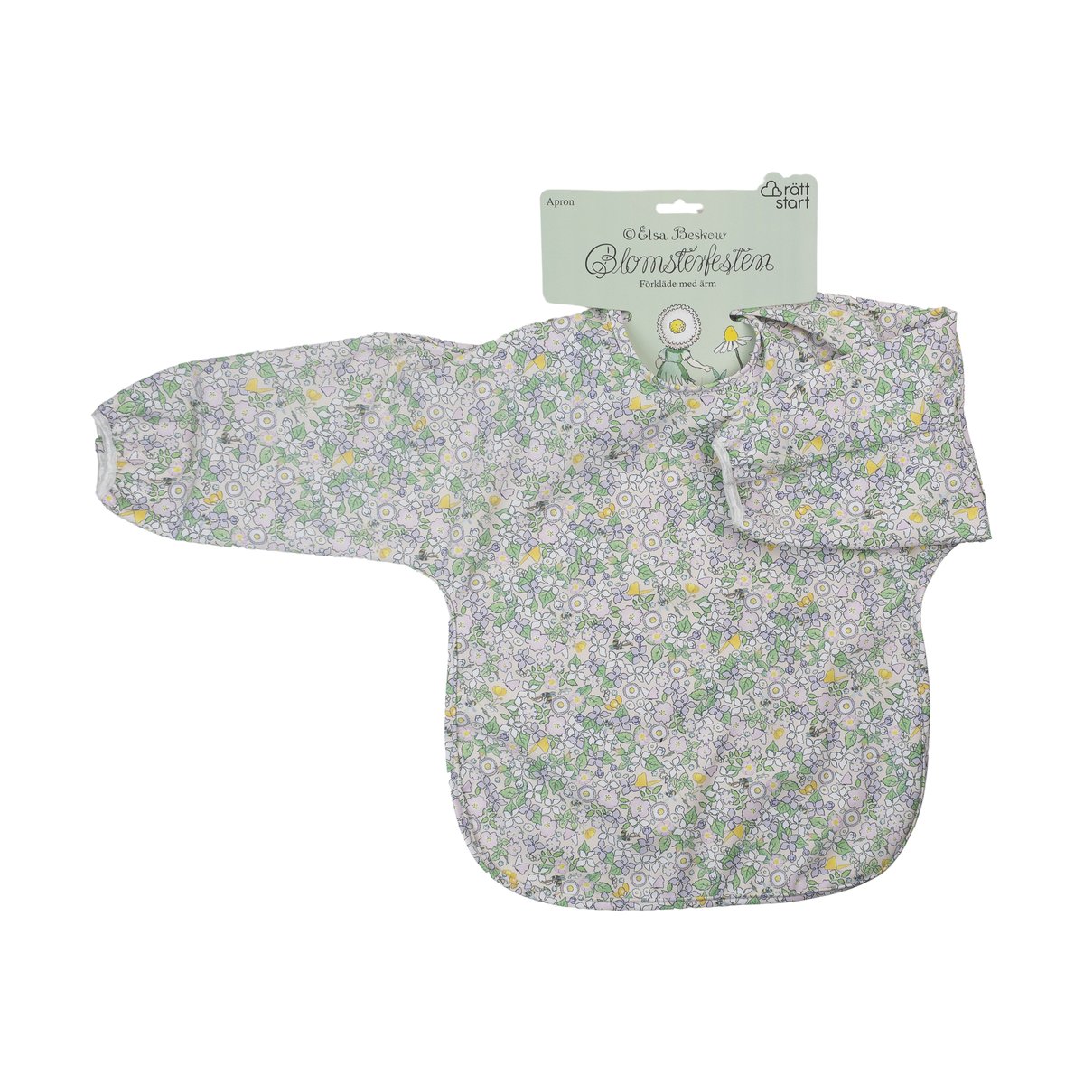 Rätt Start Bavoir à manches Elsa Beskow Blomsterfesten Multi