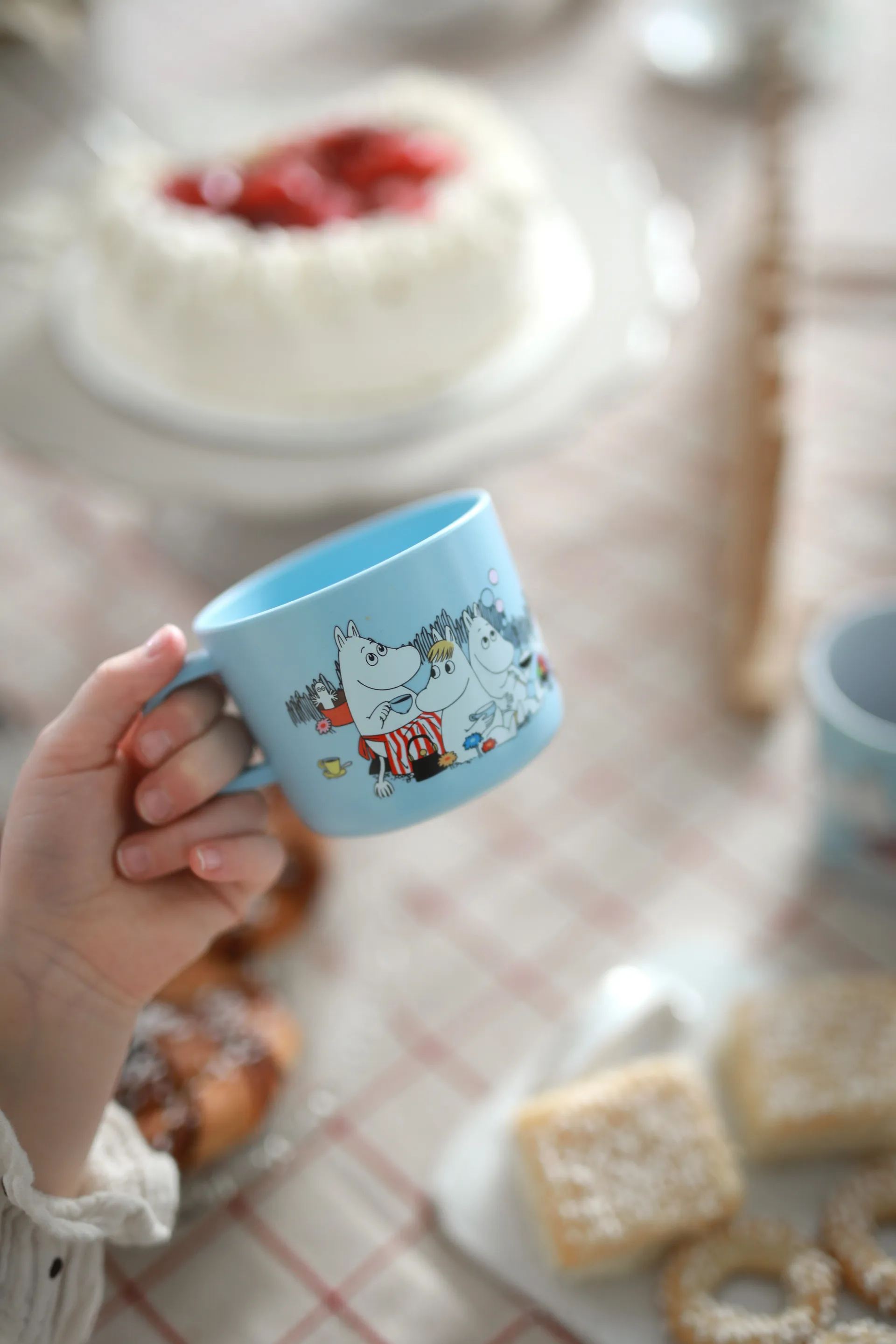 Mug Mumin Picknick 25 cl, Bleu clair Rätt Start