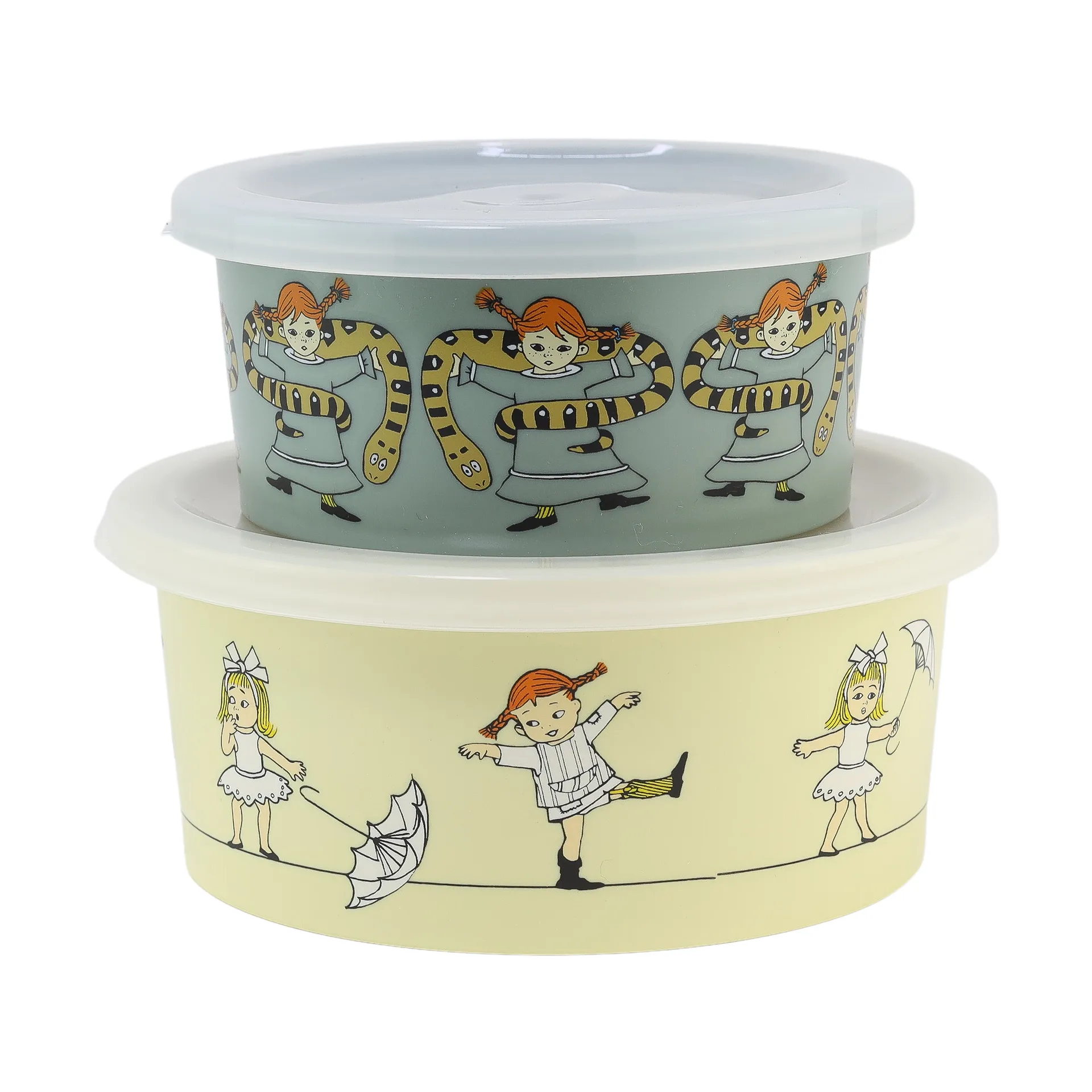 Pippi Cirkus Snackbox, lot de 2, Multicolore Rätt Start