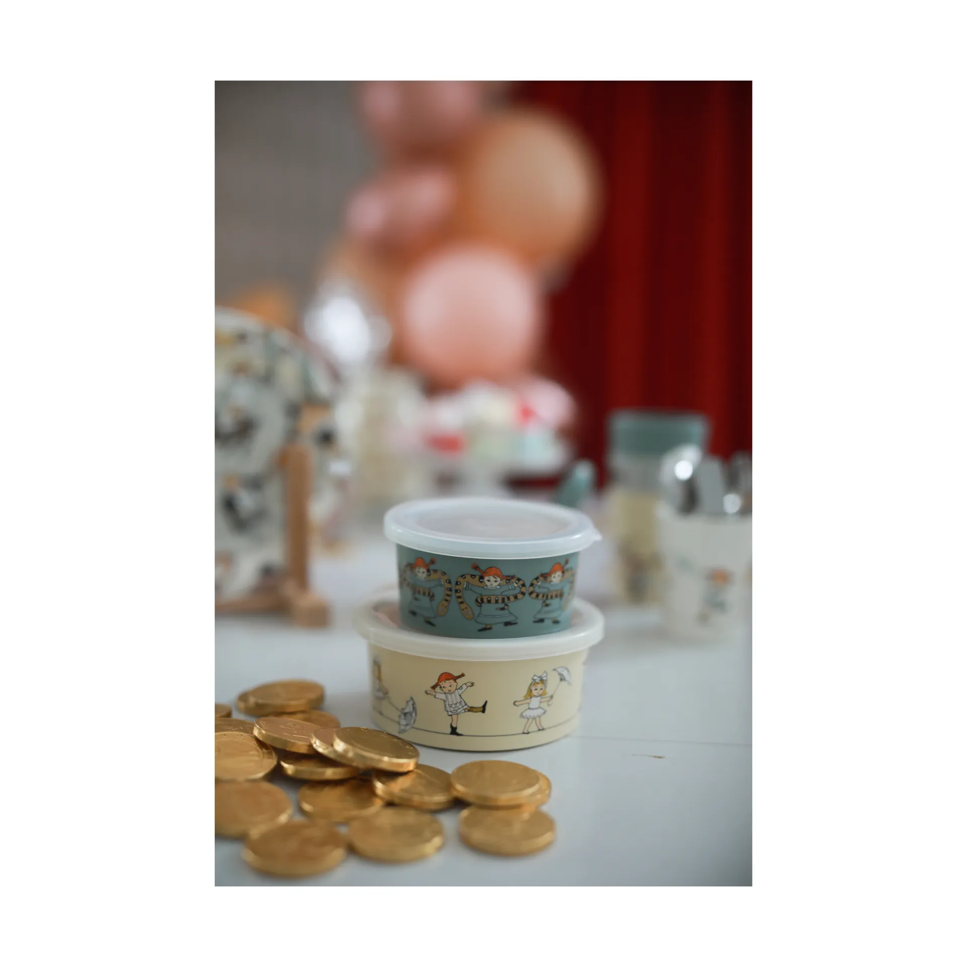 Pippi Cirkus Snackbox, lot de 2, Multicolore Rätt Start