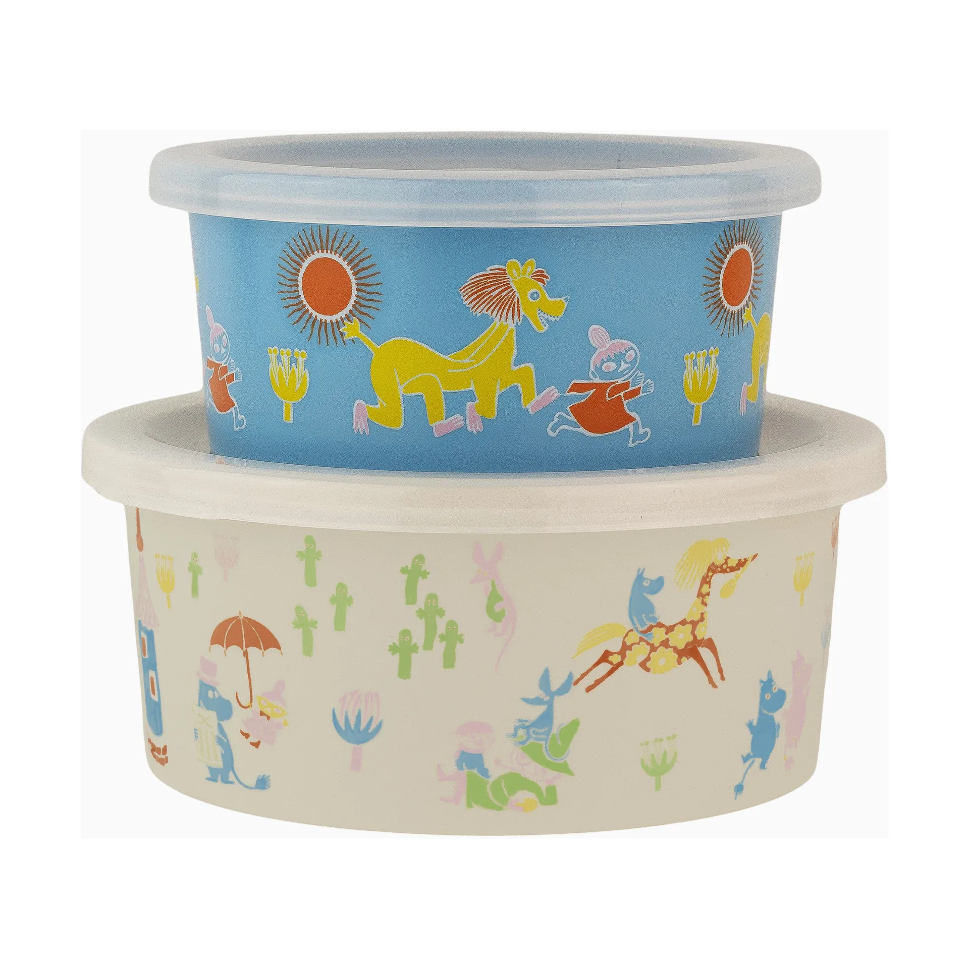 Snackbox Mumin 80 2 pièces, Beige-bleu Rätt Start