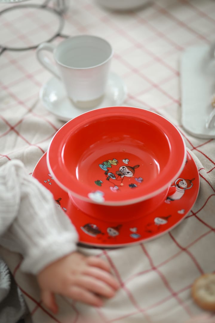 Sous-tasse avec ventouse Mumin Lilla My Ø15,5 cm, Rouge Rätt Start
