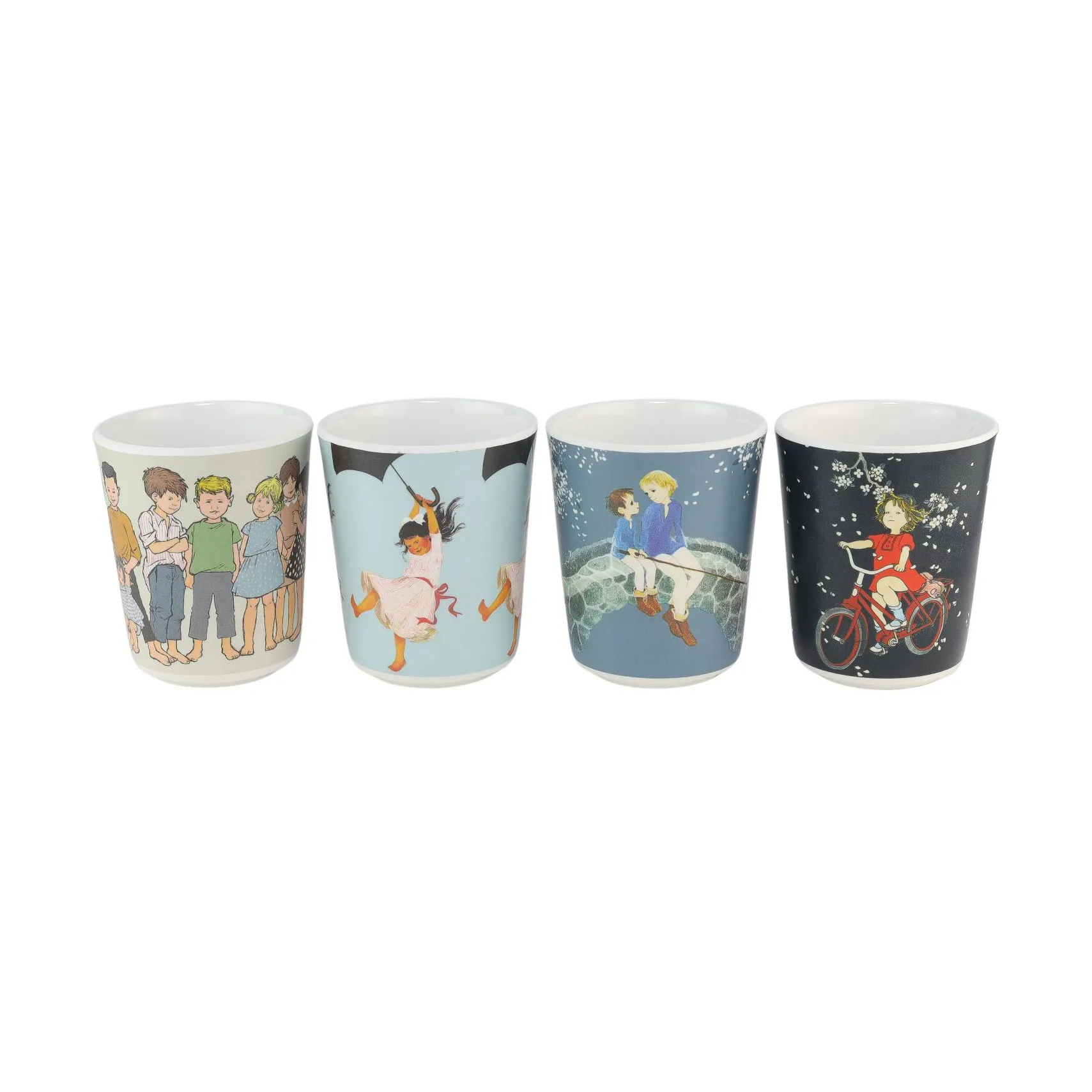 Tasses de collection Astrid Lindgren 15 cl, lot de 4, Multi Rätt Start