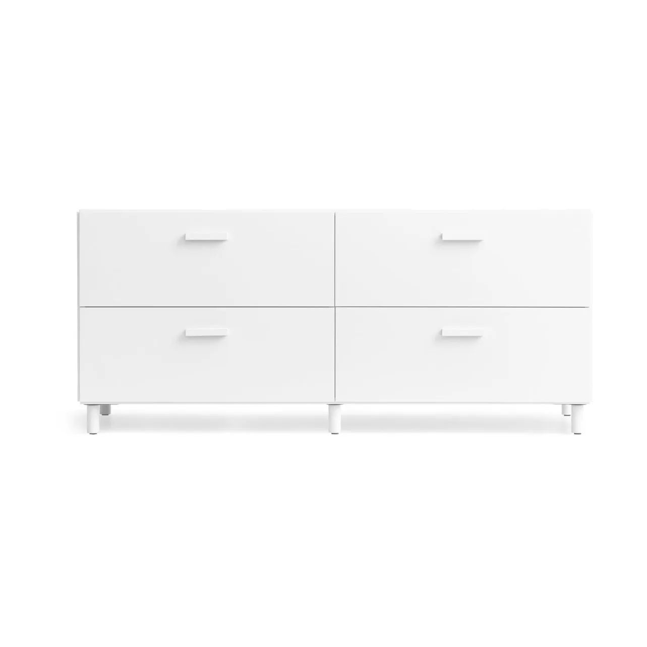 Commode Relief bas sur pieds 123x46,6 cm blanc Relief