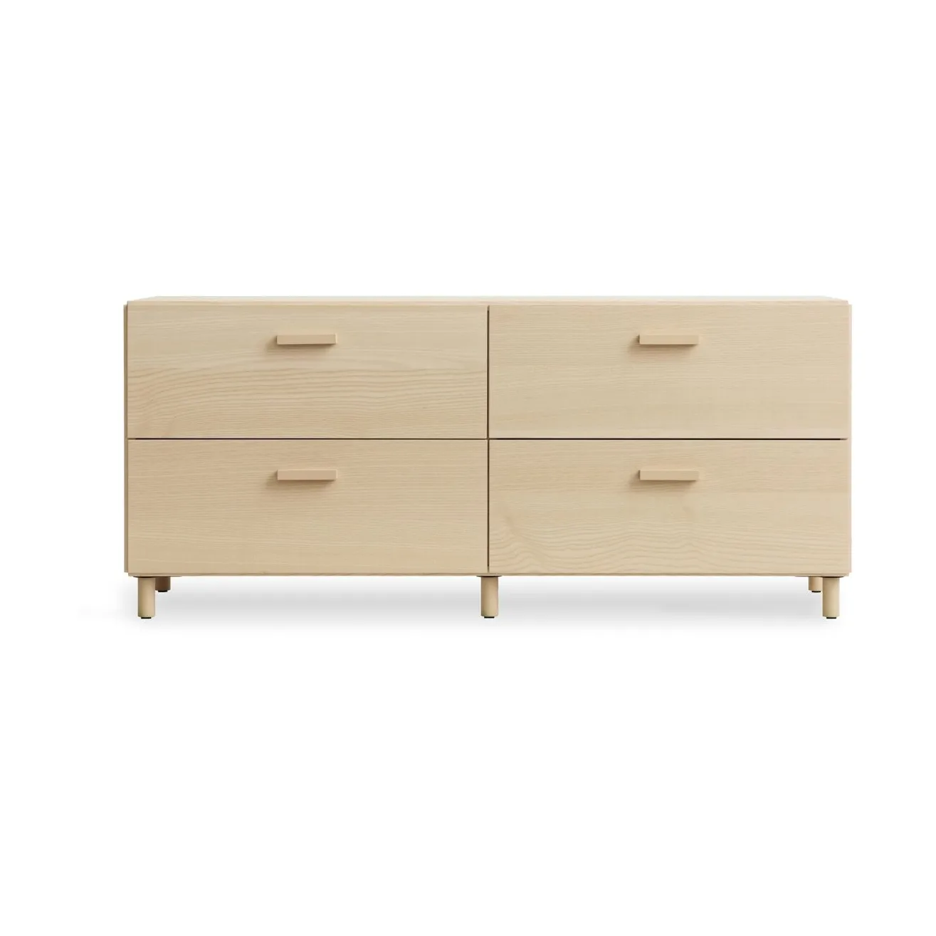 Commode Relief bas sur pieds 123x46,6 cm frêne,  Relief
