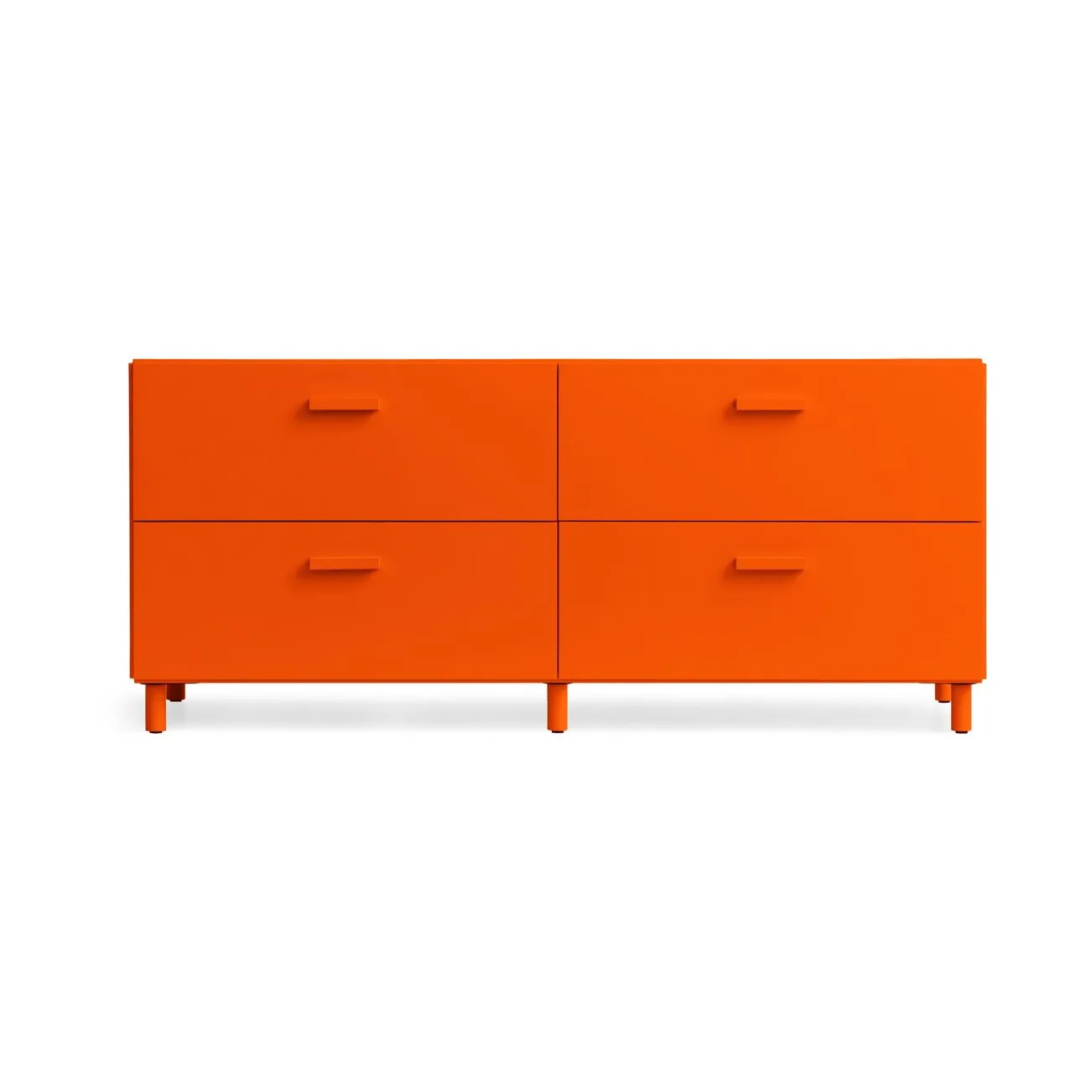 Commode Relief bas sur pieds 123x46,6 cm orange,  Relief