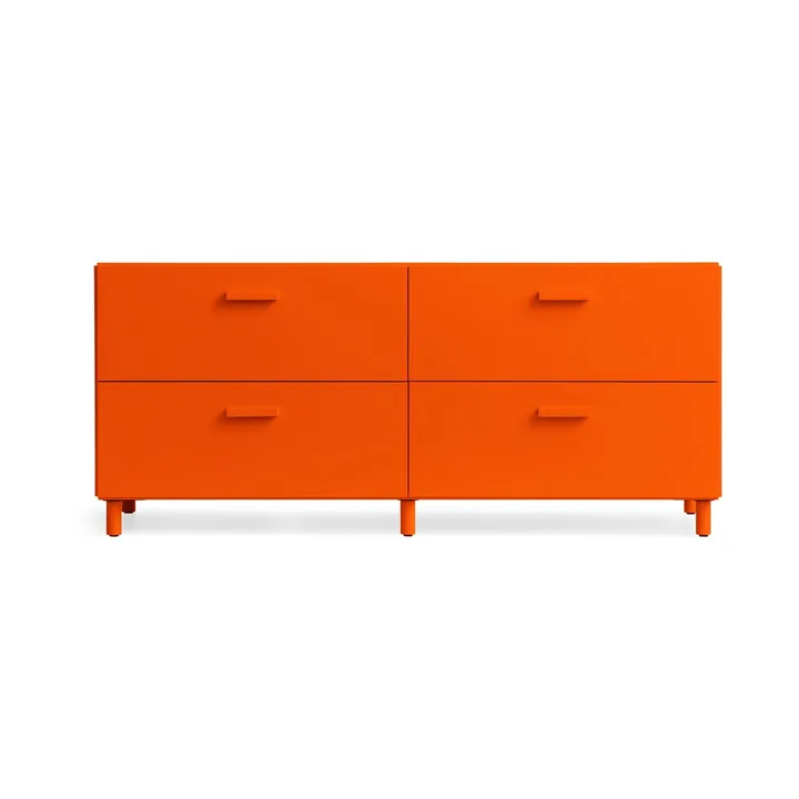 Commode Relief bas sur pieds 123x46,6 cm orange - Relief