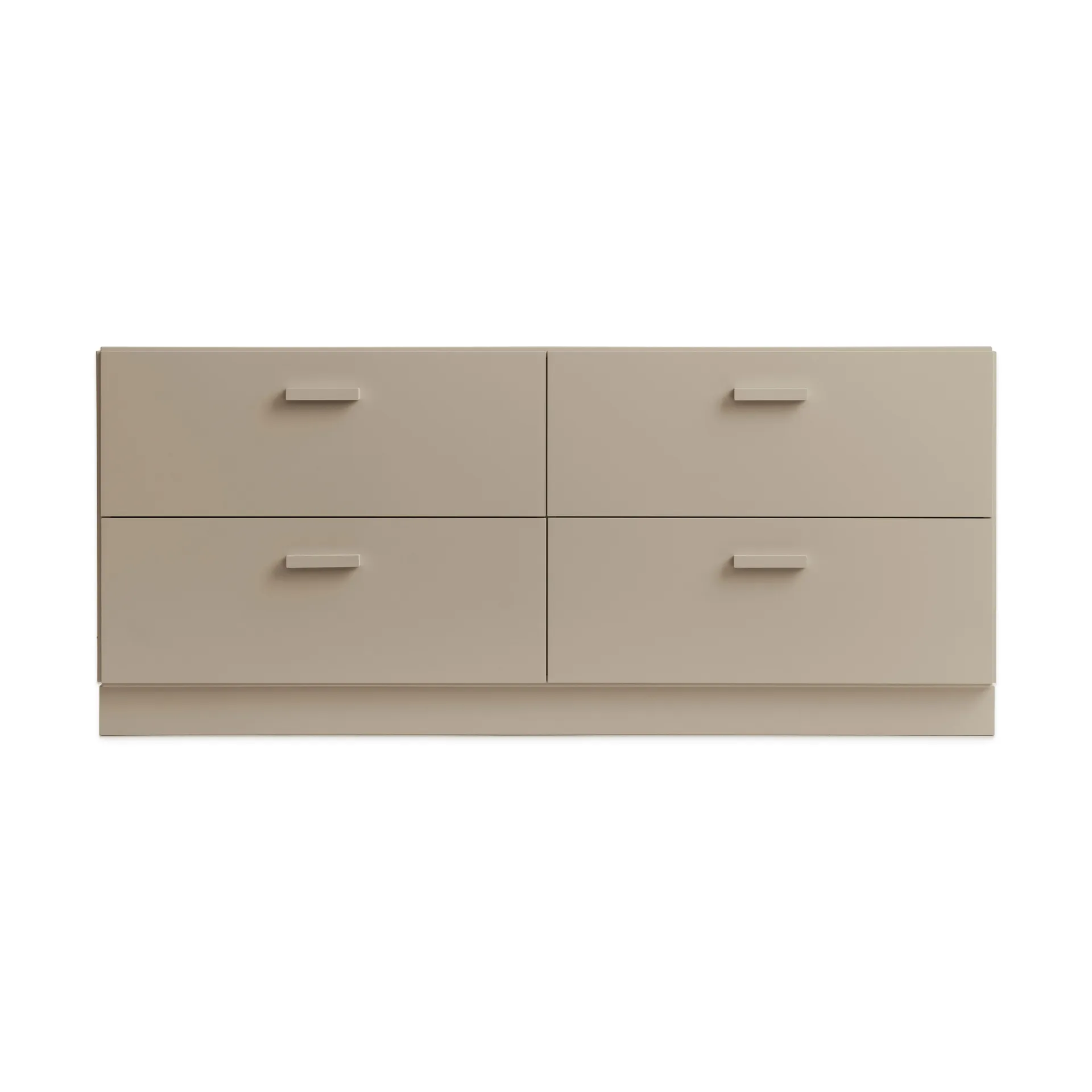 Commode Relief bas sur socle 123x46,6 cm beige,  Relief