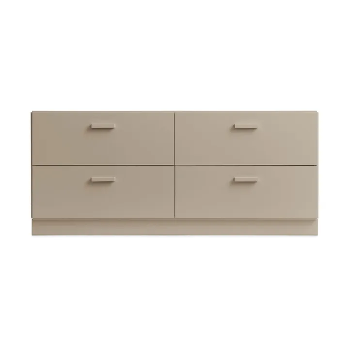 Commode Relief bas sur socle 123x46,6 cm beige - Relief