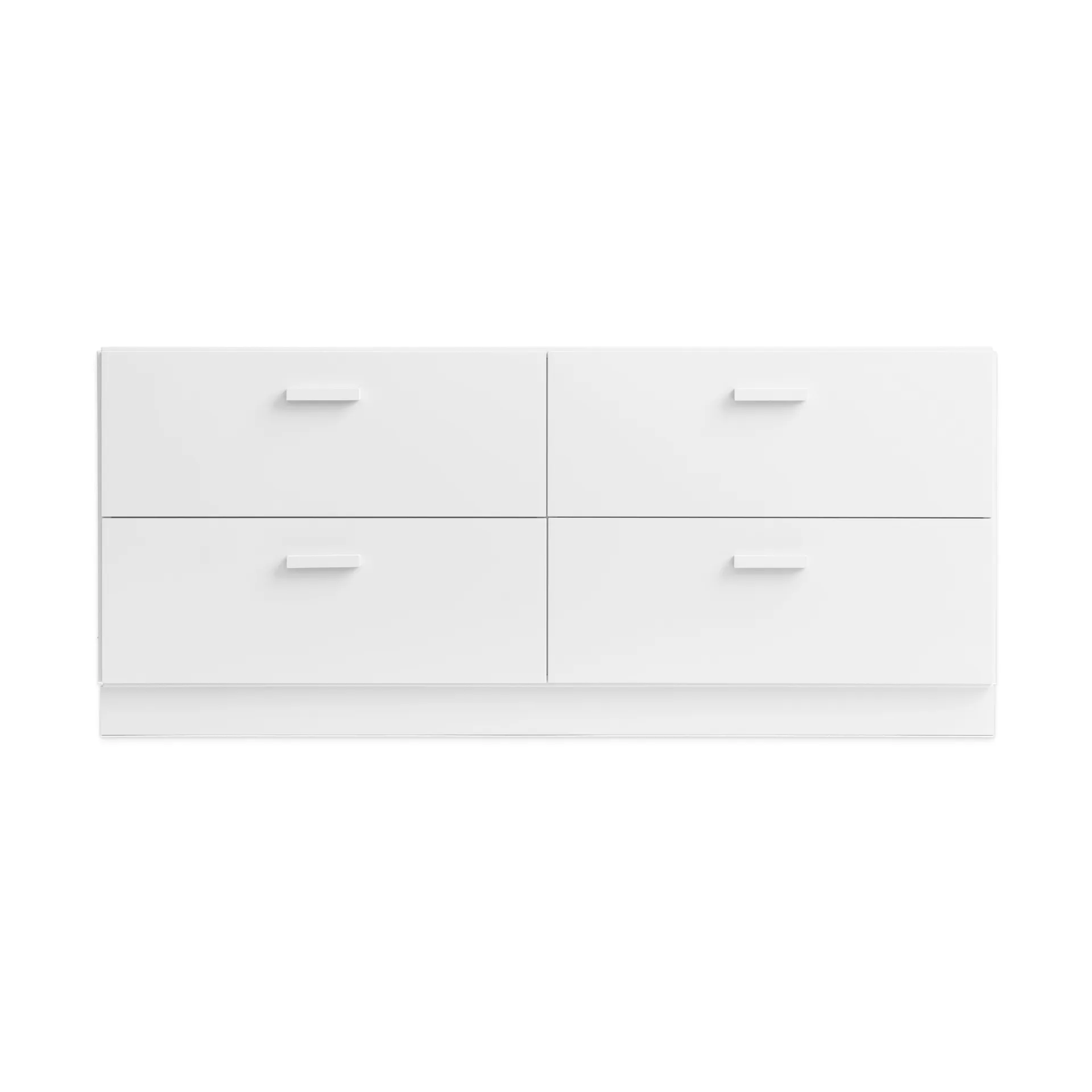 Commode Relief bas sur socle 123x46,6 cm blanc,  Relief