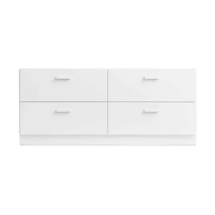 Commode Relief bas sur socle 123x46,6 cm blanc - Relief