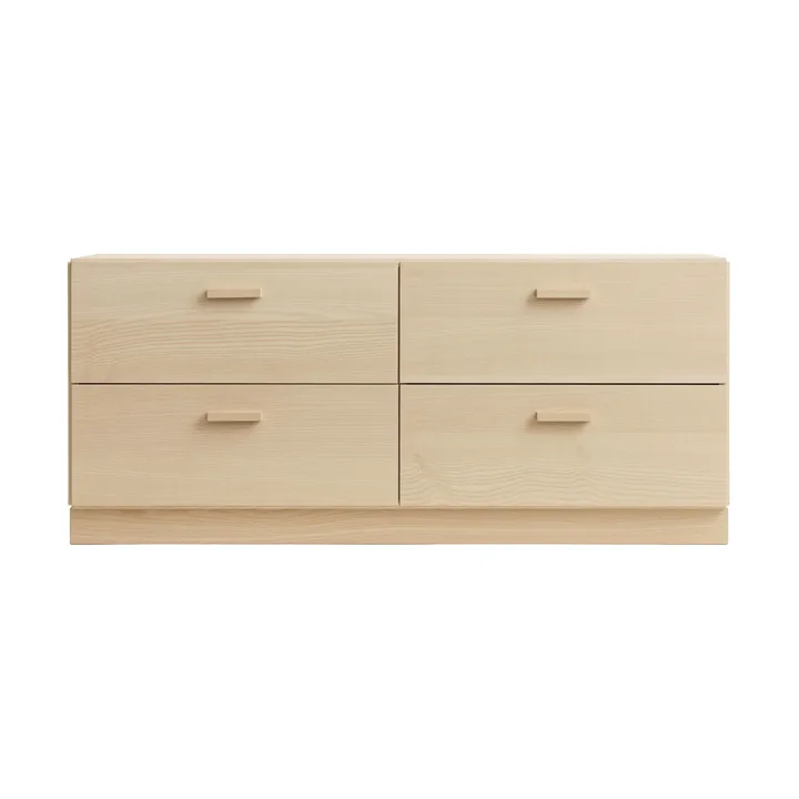 Commode Relief bas sur socle 123x46,6 cm frêne - Relief