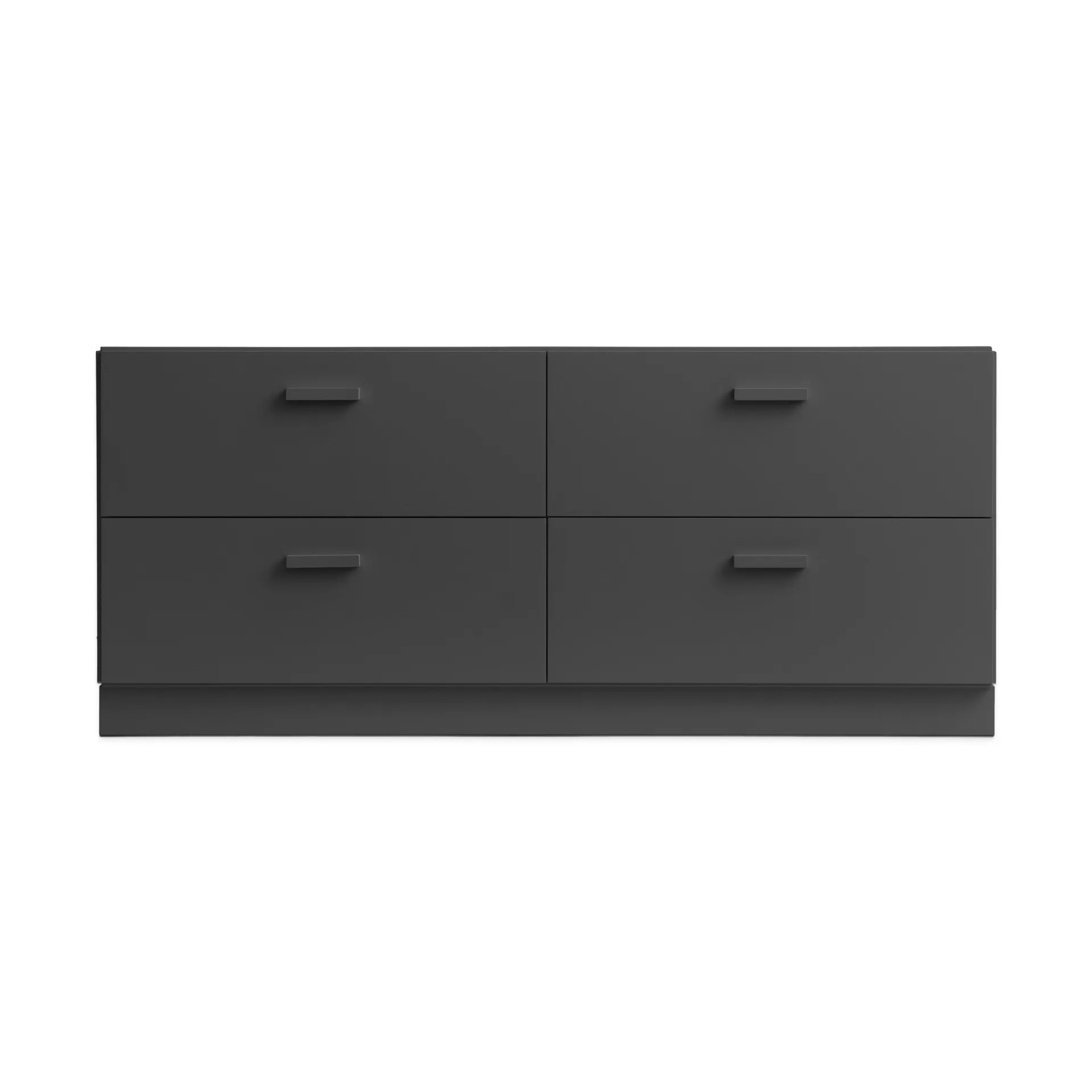 Commode Relief bas sur socle 123x46,6 cm gris,  Relief