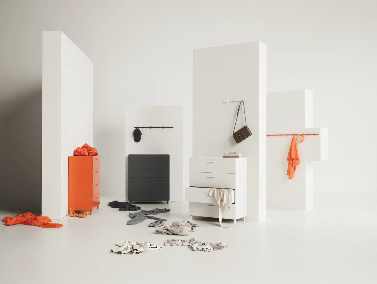 Commode Relief large sur pieds 82x92,2 cm blanc Relief