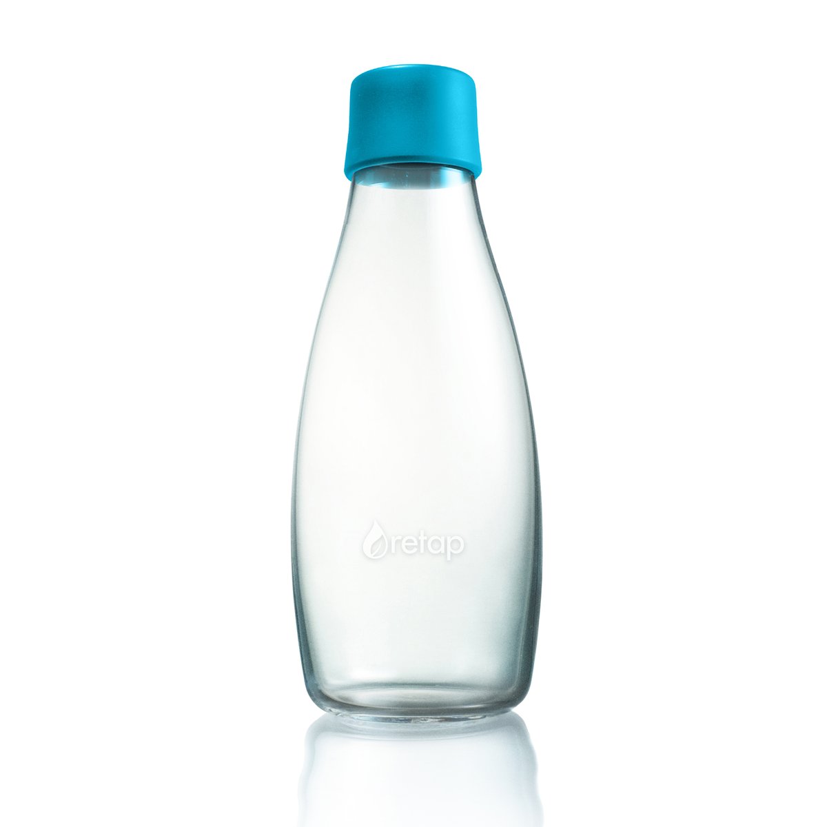 Retap Bouteille en verre Retap 0,5 L bleu clair | Design Scandinave | Bouteilles d'eau | Bleu