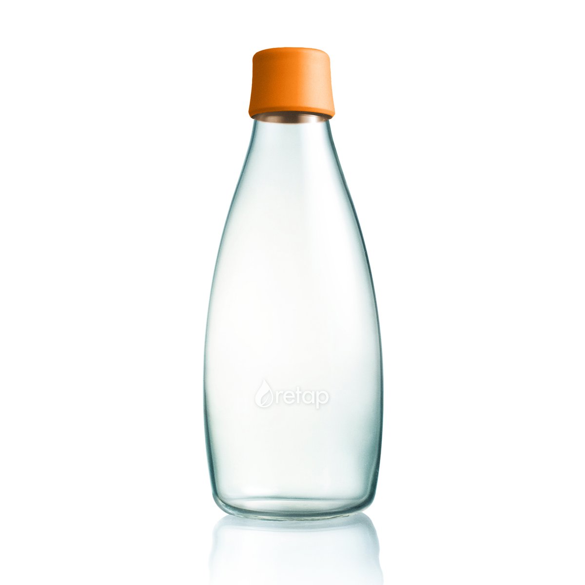 Retap Bouteille en verre Retap 0,8 L orange | Design Scandinave | Bouteilles d'eau | Orange
